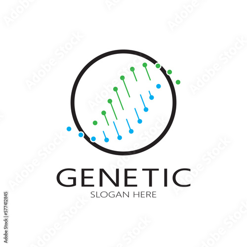 DNA vector logo design template.modern medical logotype.laboratory science icon symbol.colorful pharmacology sign-vector
