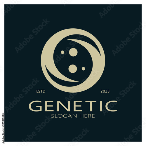 DNA vector logo design template.modern medical logotype.laboratory science icon symbol.colorful pharmacology sign-vector