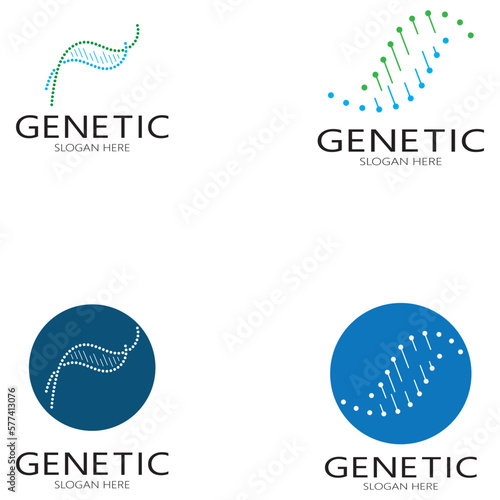 DNA vector logo design template.modern medical logotype.laboratory science icon symbol.colorful pharmacology sign-vector