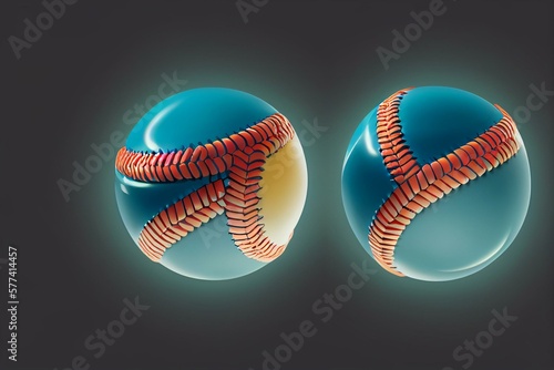 Baseball Champions Logo. Generative AI Fototapet