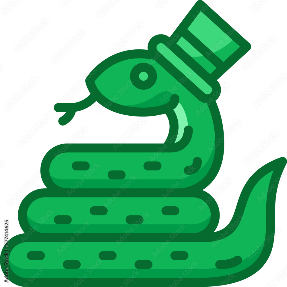 Naklejka premium snake two tone icon