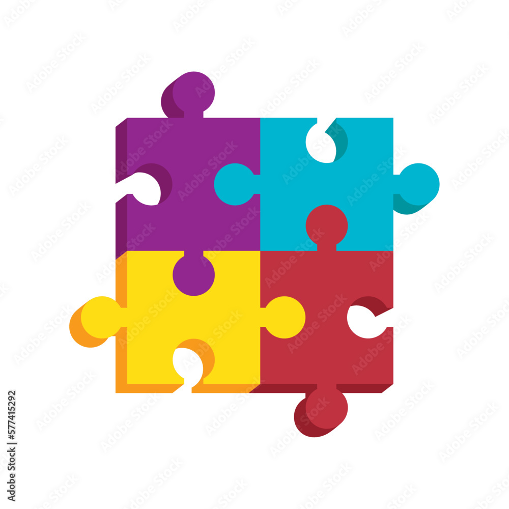 four puzzle pieces four puzzle pieces