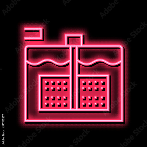 paper make equipment neon glow icon illustration