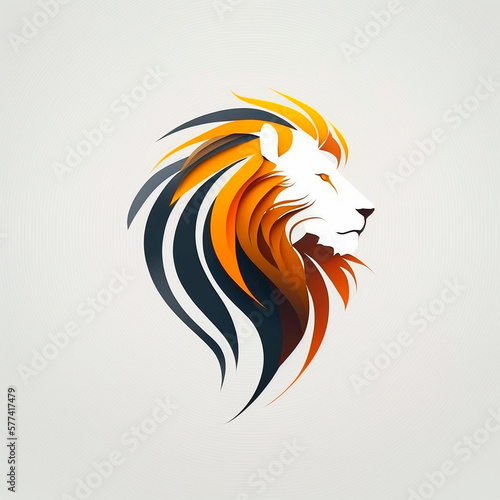 Simple Lion Head Logo Design