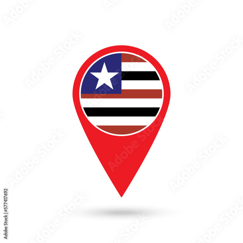 Map pointer with Brazil state Maranhao. Vector illustration. photo