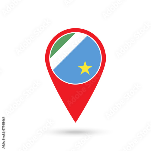 Map pointer with Brazil state Mato Grosso do Sul. Vector illustration. Free Download Map pointer with Brazil state Mato Grosso do Sul. Vector illustration. - GFXLoad