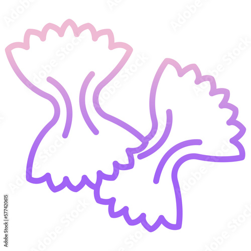 Farfalle pasta icon