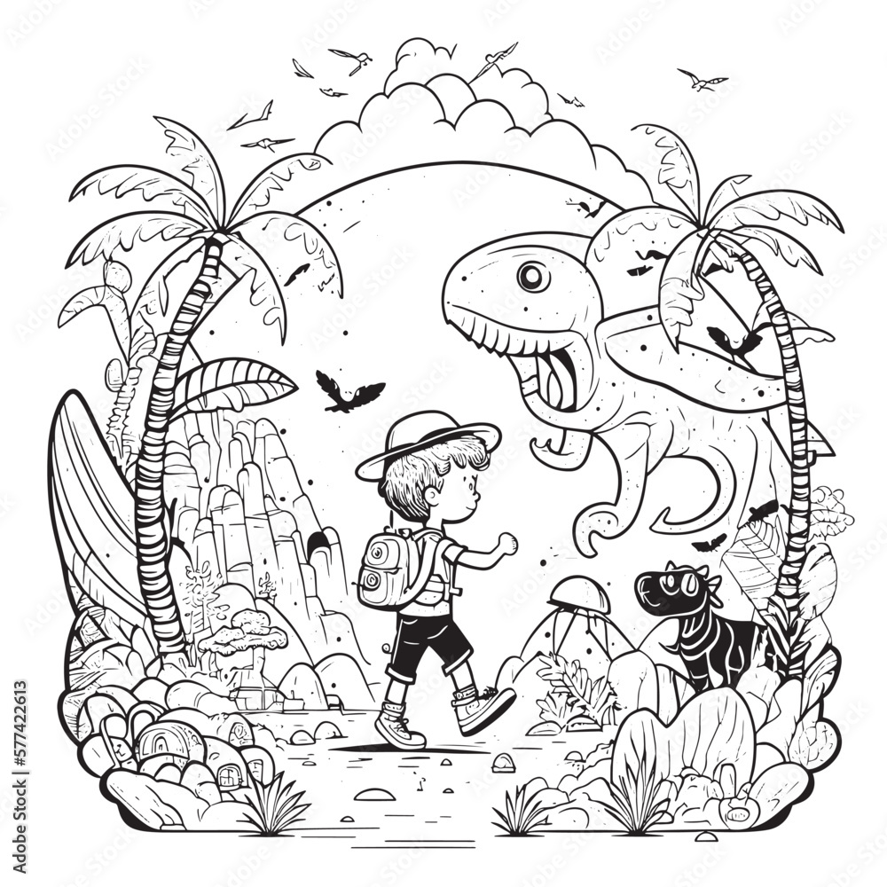 Black And White Coloring Pages For Kids Simple Lines Cartoon Style black-and-white-coloring-pages-for-kids-simple-lines-cartoon-style