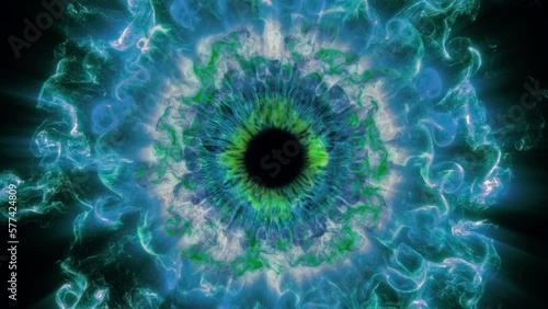 Wallpaper Mural Hypnotic Eye Approaching Psychedelic Seamless Loop. Torontodigital.ca