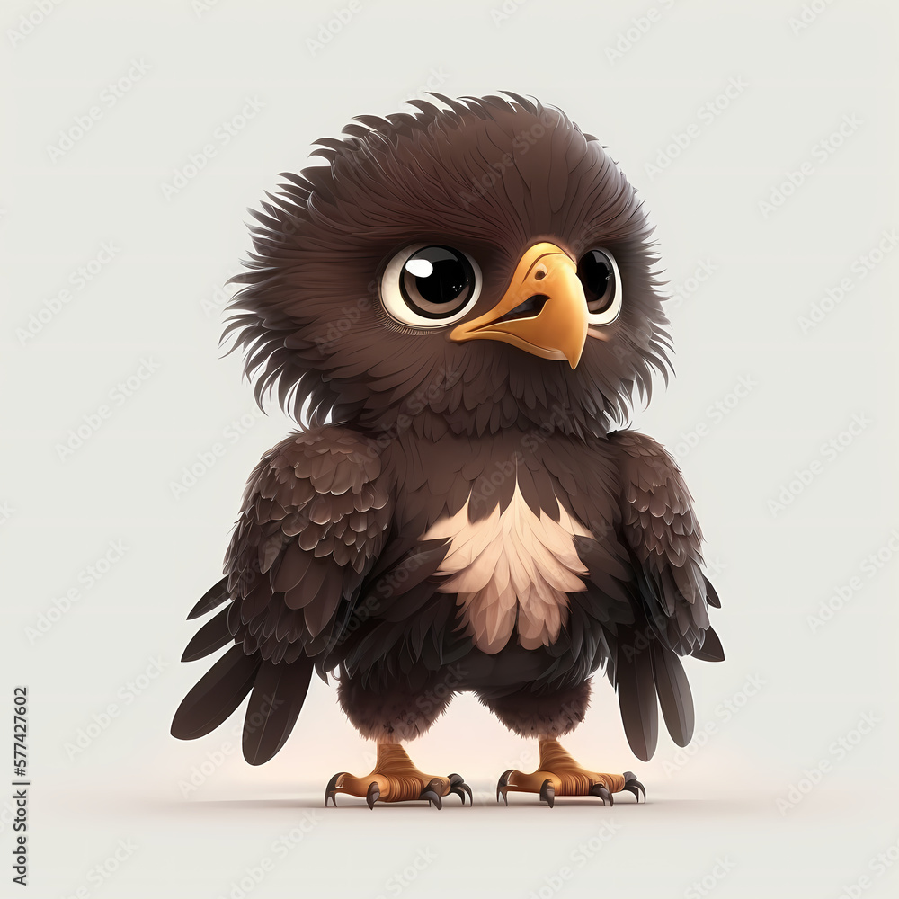 Eagle Isolated White. Generative AI Eagle Isolated White. Generative AI