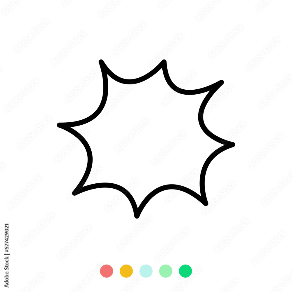 Speech bubbles linear vector element, Text balloon, Vector icon. Speech bubbles linear vector element, Text balloon, Vector icon.