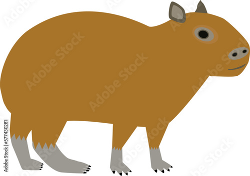 Capybara or masbro Simple Eps Vector Design that is easy to edit again photo