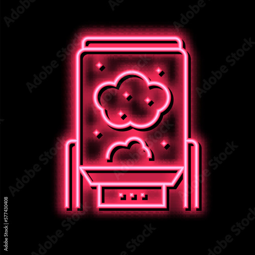 digester system neon glow icon illustration