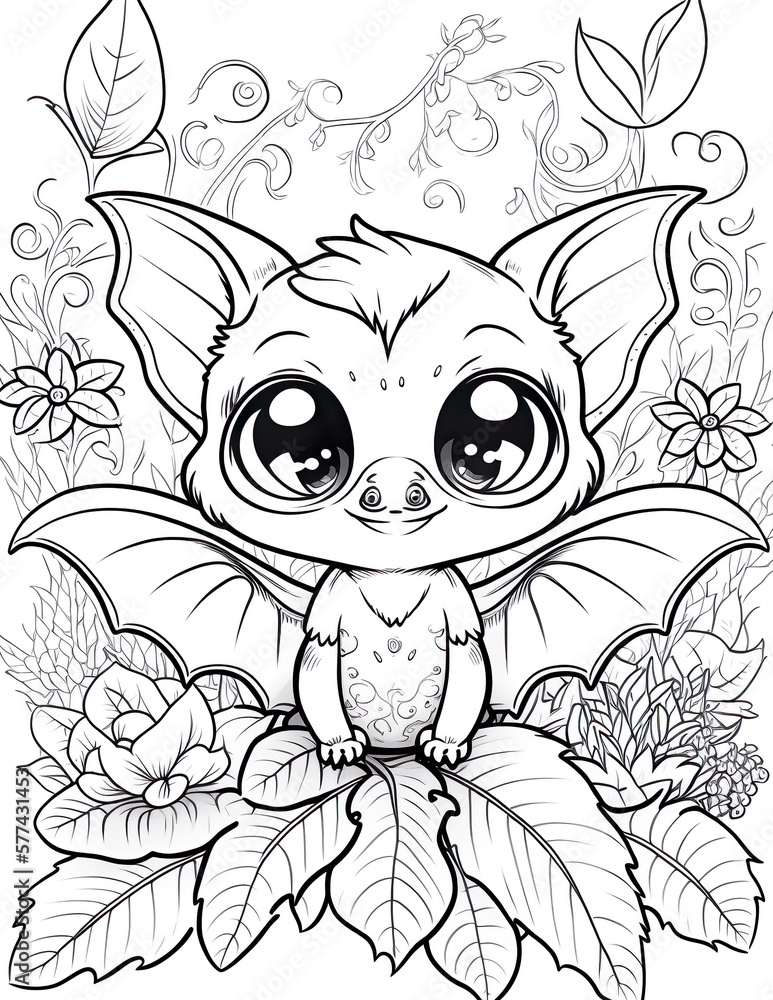 Adorable Creepy Monster Coloring Page, Cute Monster Coloring Page