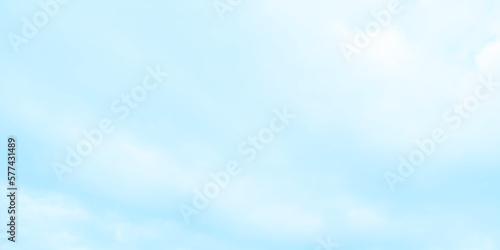 Beautiful soft feather clouds on blue sky with copy space. Vector illustrator