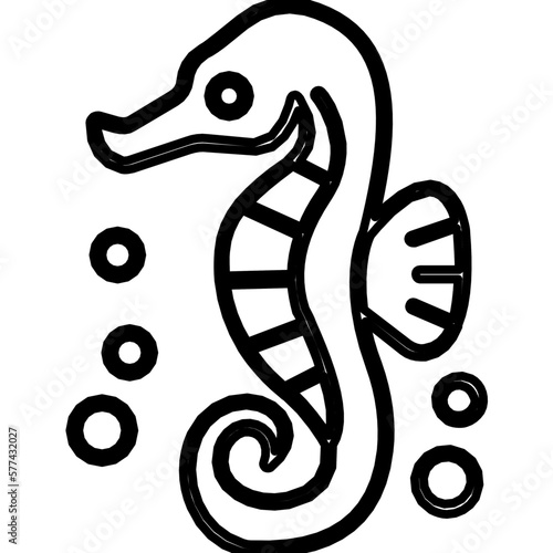 Horsefish Vector icon which can easily modify or edit

