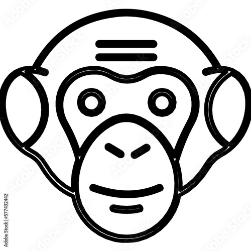 Cercopithecidae Vector icon which can easily modify or edit

