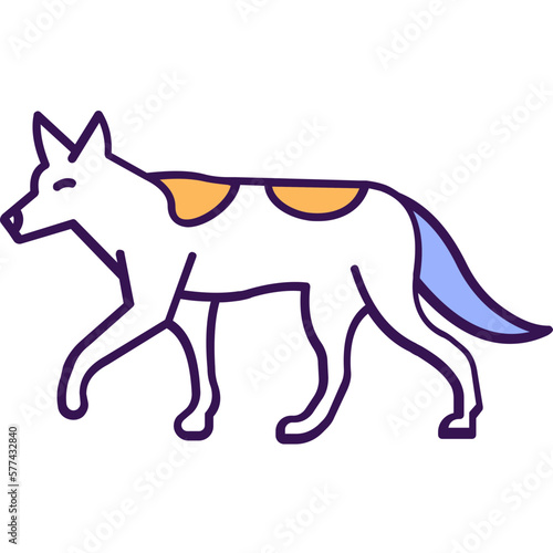 canis aureus Vector icon which can easily modify or edit

