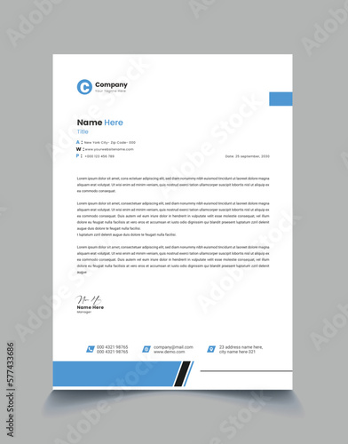 Corporate letterhead template