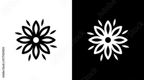 blossom Lotus logo nature flower vector monogram icon Design template