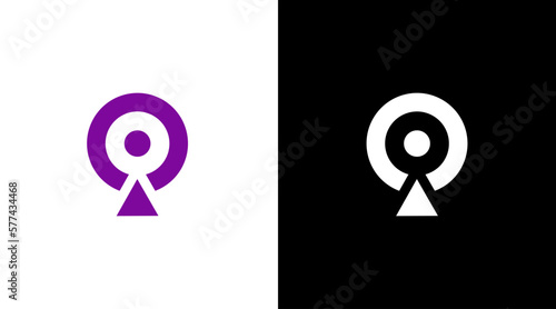 Webcam video camera logo cam vector monogram icon Design template