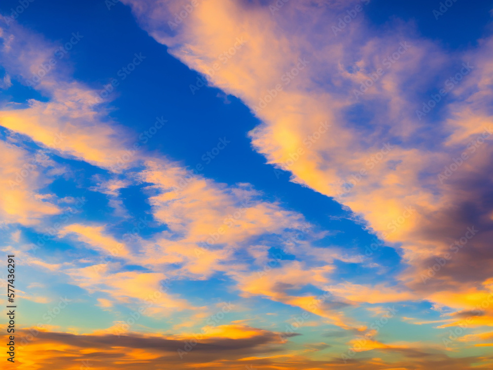 Clip art of sunset sky photo style