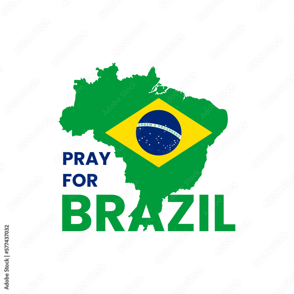 Fototapeta premium Pray for Brazil Vector Eps10