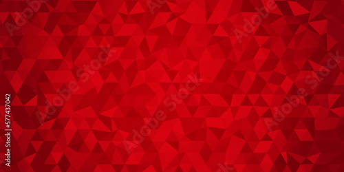 Geometric modern design. Red mosaic background. Geometric triangle, mosaic, abstract background. Mosaic texture. Vector illustration