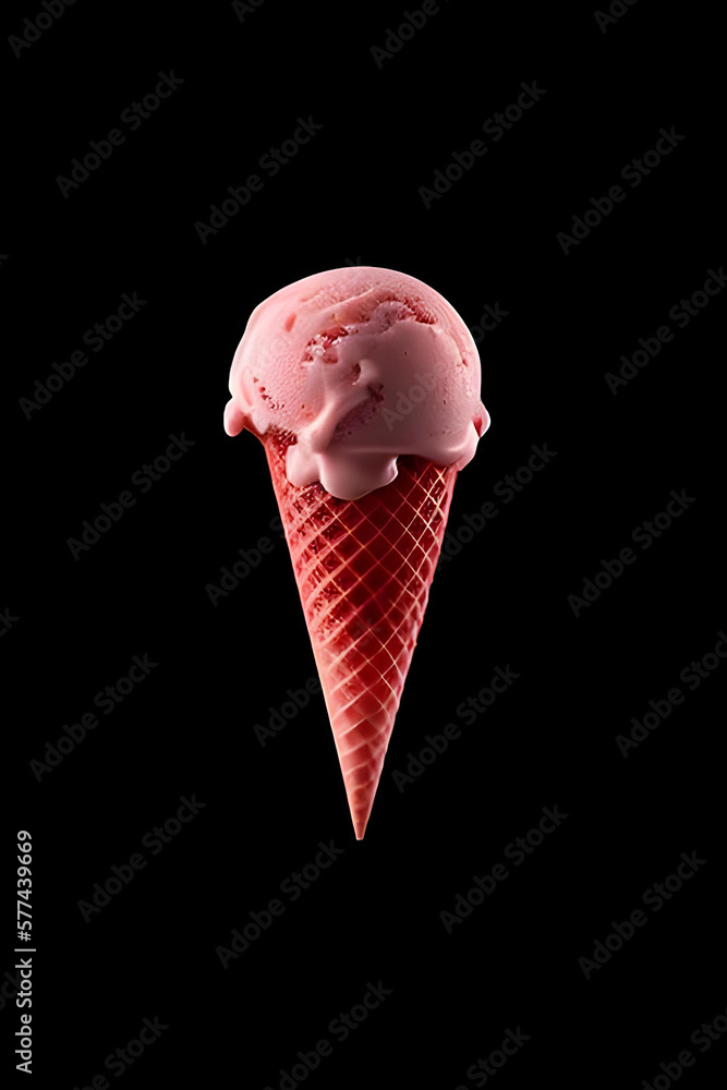 Ice Cream Cones with Various Toppings created with Generative AI Technology Ice Cream Cones with Various Toppings created with Generative AI Technology