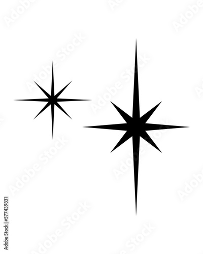 Simple star silhouettes
