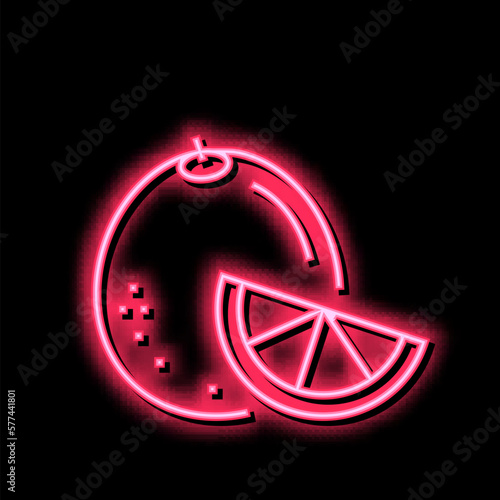 orange aromatherapy neon glow icon illustration