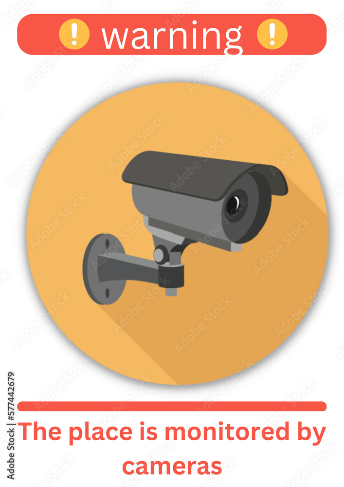 Security camera warning sign Stickers, Cctv stickers, for streets, homes,s and buildings, warning signs cctv set Security camera warning sign Stickers, Cctv stickers, for streets, homes,s and buildings, warning signs cctv set