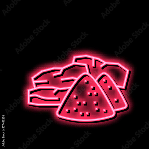 sandalwood aromatherapy neon glow icon illustration