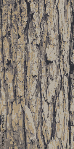 Rough tree bark. Bark of tree. Vector illustration of tree bark