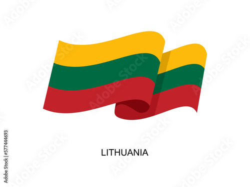 Lithuania flag vector. Flag of Lithuania on white background. Vector illustration eps10