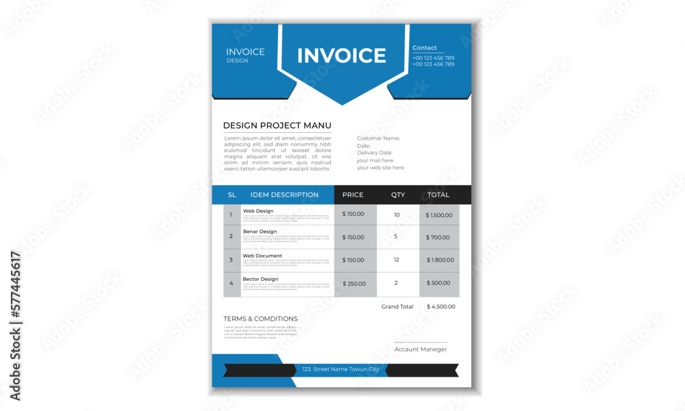 Modern Professional Invoice Design Template Modern Professional Invoice Design Template