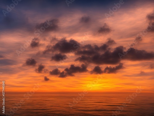 morning sunrise scenic dawn sunlight sea scape © nourine