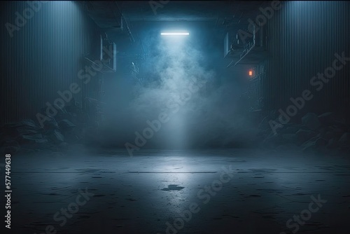 Abstract scene  fog  light  empty room