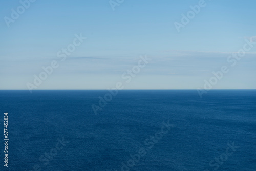 View of the blue sea and horizon