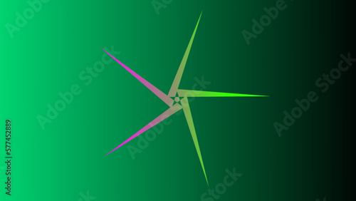 wind turbine on green background in a minimalistic world.
