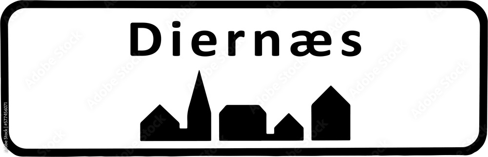 City sign of Diernæs - Diernæs Byskilt City sign of Diernæs - Diernæs Byskilt
