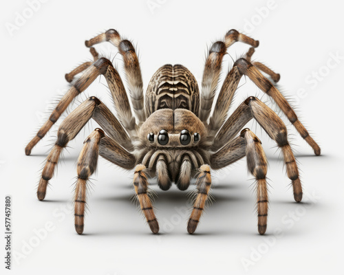 Illustration of Spider isolated on white background. Generative AI