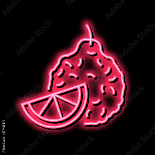 bergamot aromatherapy neon glow icon illustration