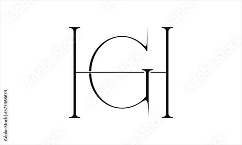 HG GH G H Modern vector logo initial letters photo