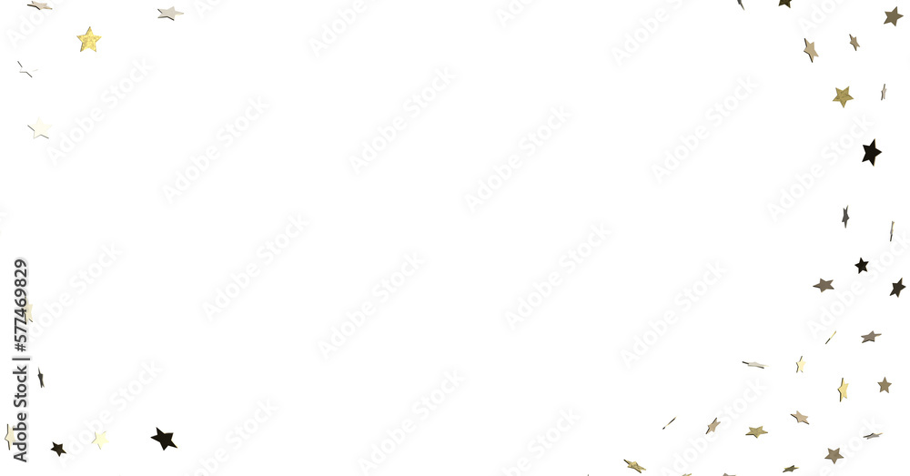 Stars - Banner with golden decoration. Festive border with falling glitter dust and stars. Stars - Banner with golden decoration. Festive border with falling glitter dust and stars.