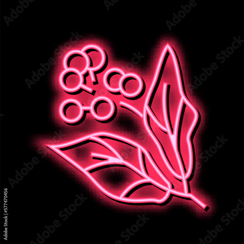 camphor aromatherapy neon glow icon illustration