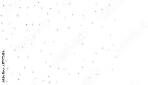 XMAS Banner with silver decoration. Festive border with falling glitter dust and stars.