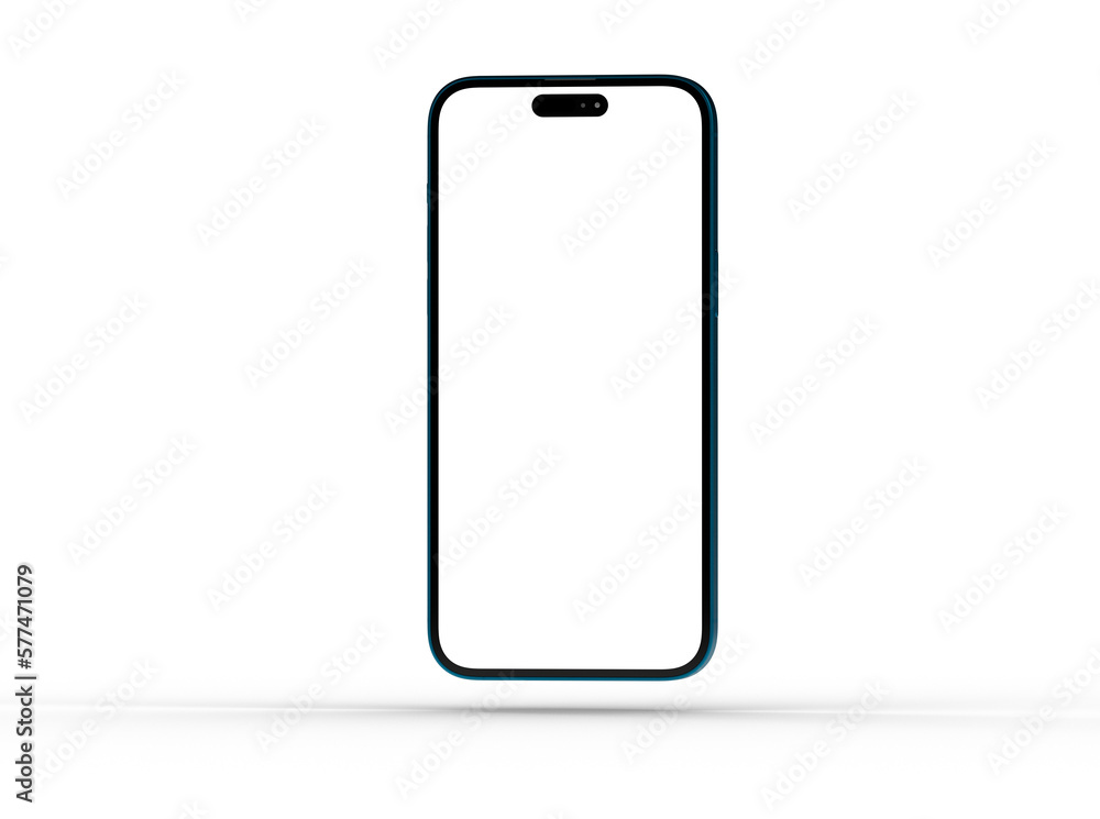smartphone With Blank Screen in 3d smartphone With Blank Screen in 3d