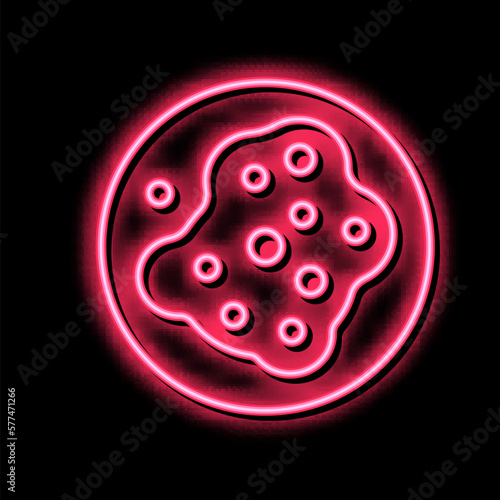 pustular skin disease neon glow icon illustration