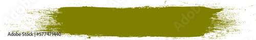 Olive green brush stroke isolated on background. Paint brush stroke vector for ink paint, grunge design element, dirt banner, watercolor design, dirty texture. Trendy brush stroke, vector illustration